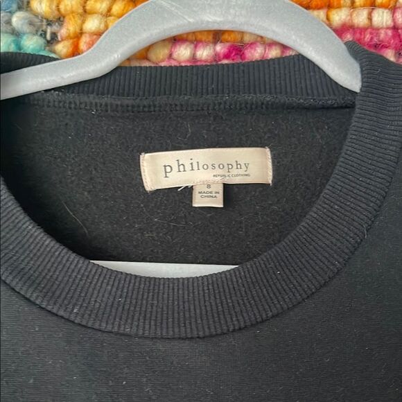 Floral Embroidered Black Sweatshirt - Picture 5 of 7